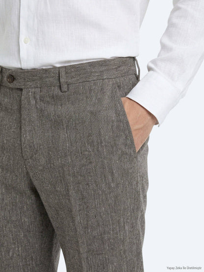 Braune Velours Relaxed Fit Casual Hose