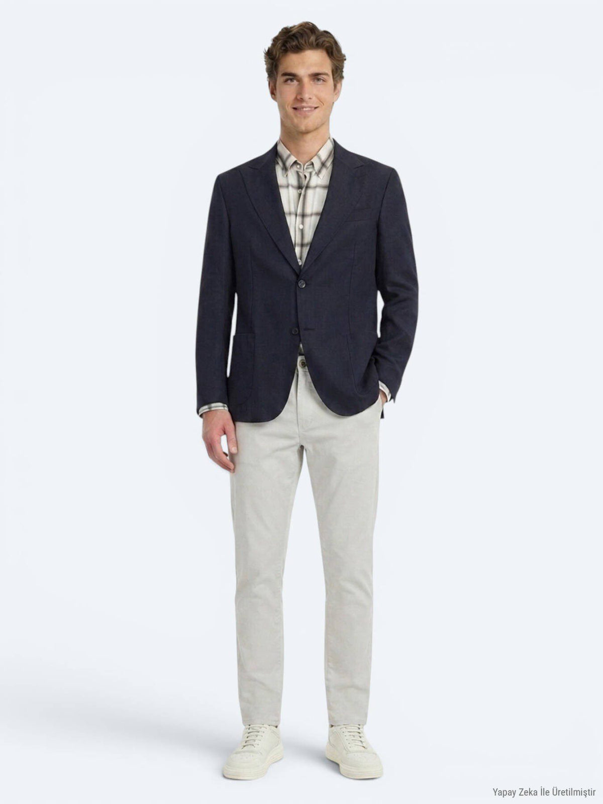 Schwarze Moderne Passform Leinenjacke