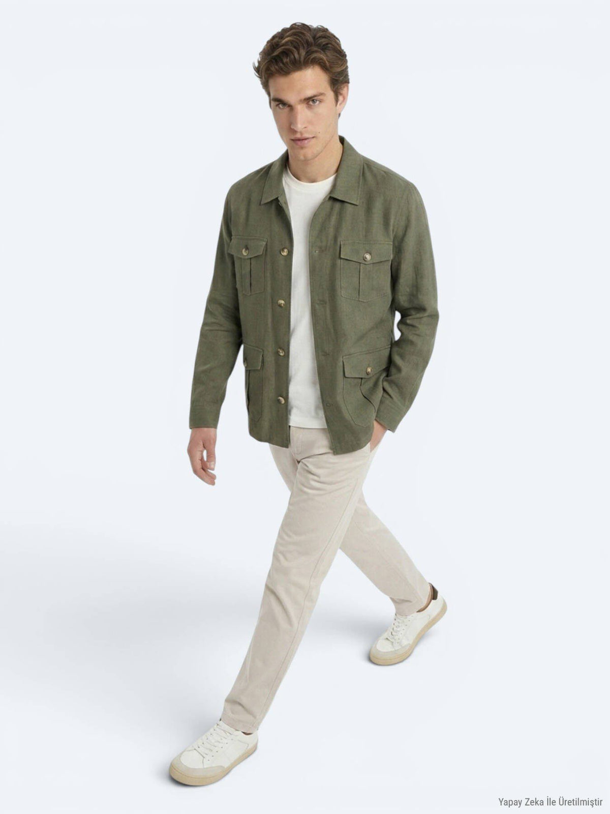 Khaki Überhemd
