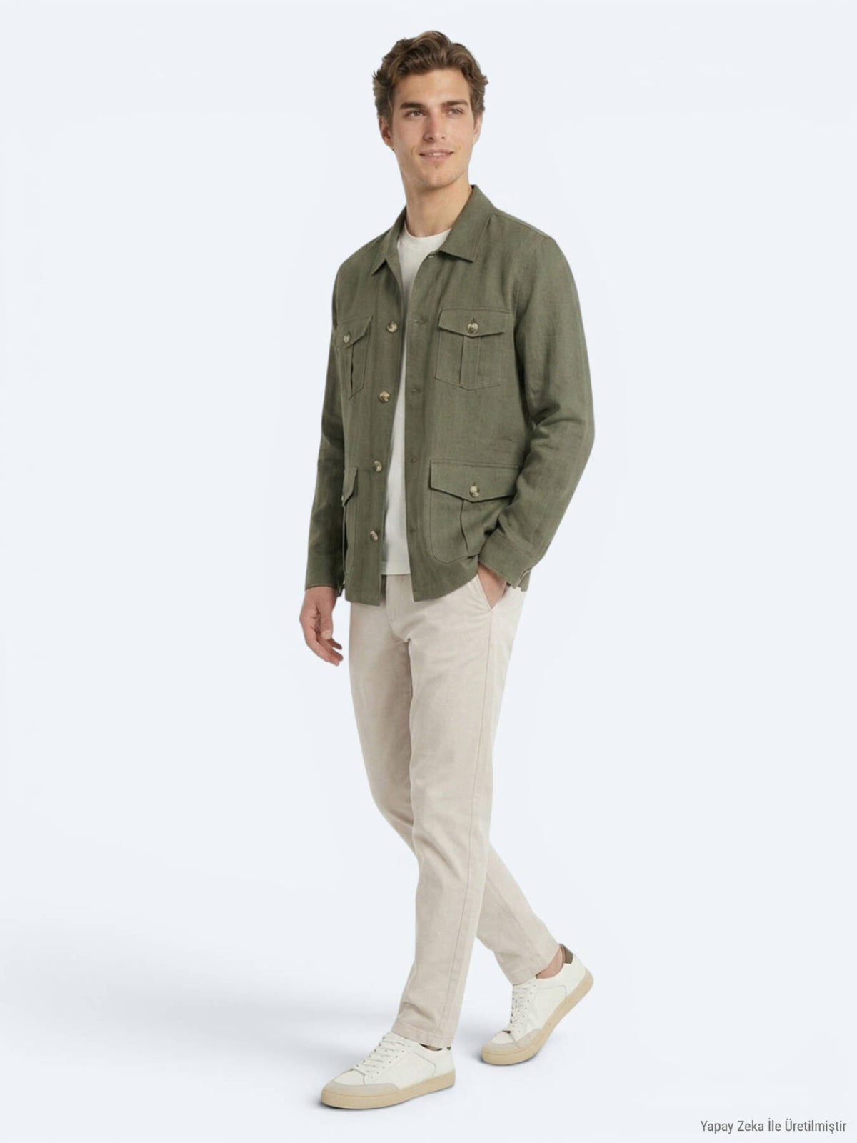 Khaki Überhemd