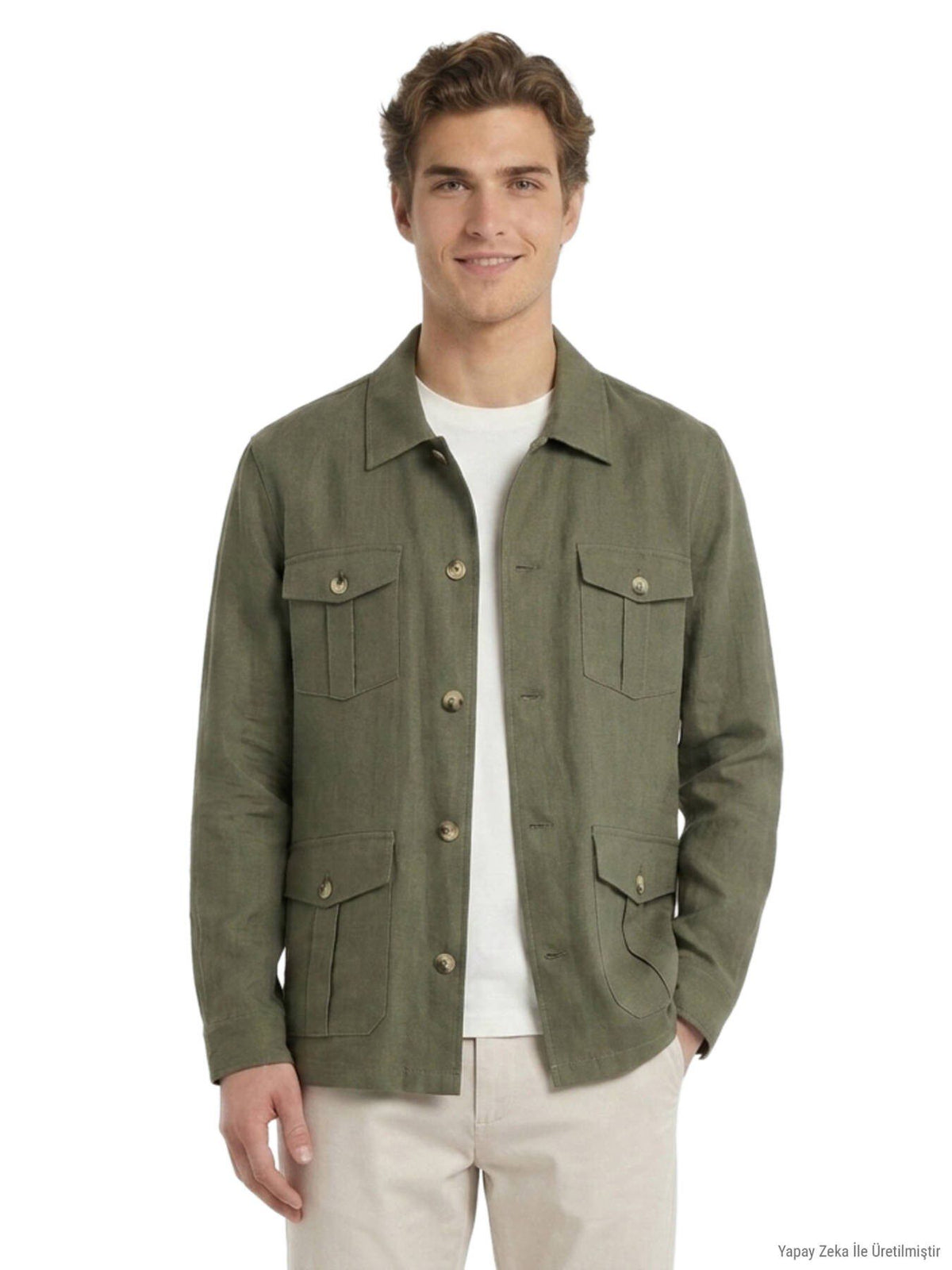 Khaki Überhemd