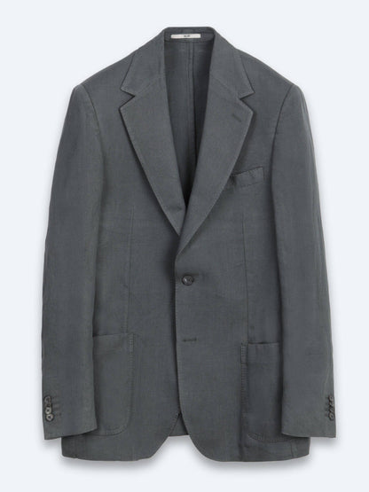 Petrolblaue moderne Leinenjacke