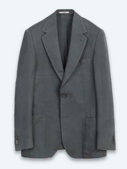 Petrolblaue moderne Leinenjacke