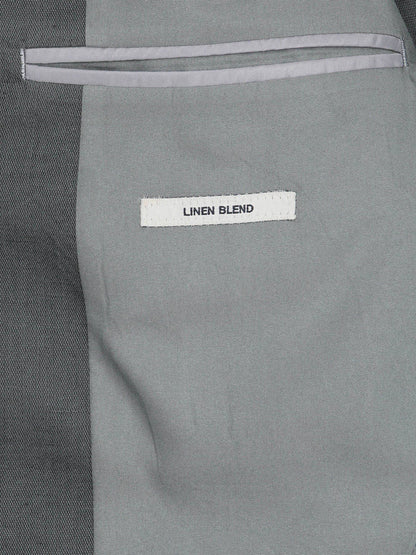 Petrolblaue moderne Leinenjacke