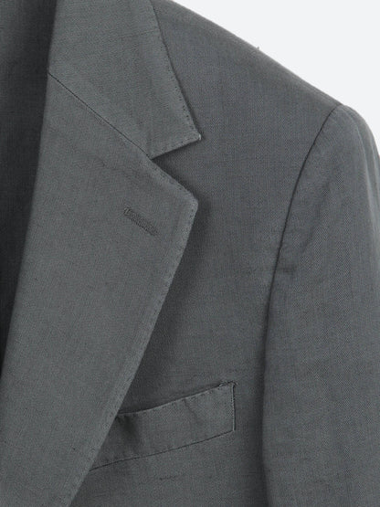 Petrolblaue moderne Leinenjacke