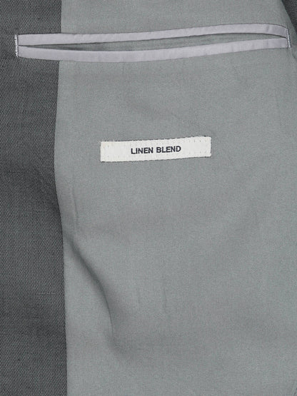Petrolblaue moderne Leinenjacke