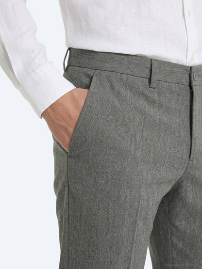 Khaki Relaxed Fit Casual Hosen aus Leinen