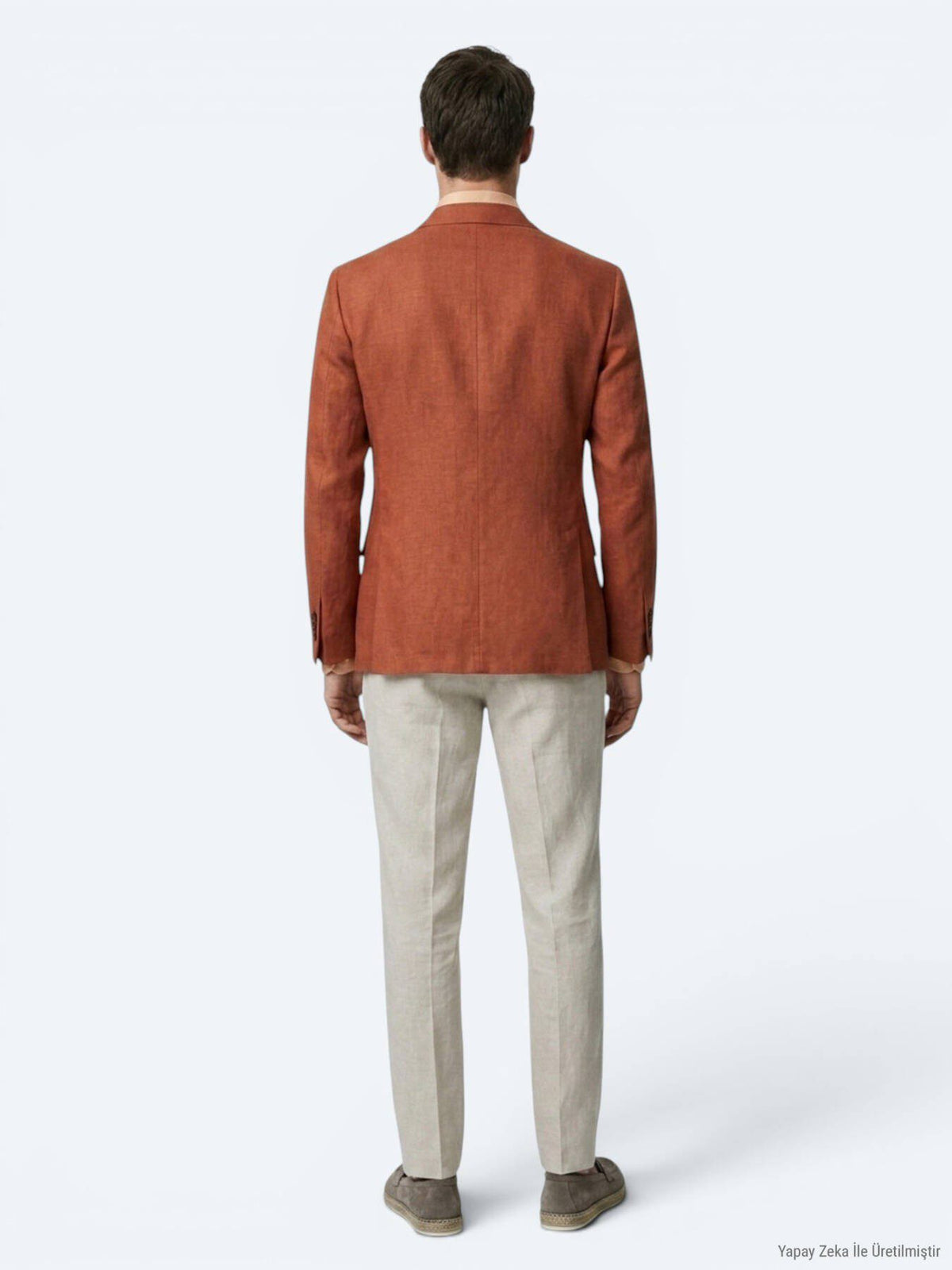 Rote Schlichte Moderne Leinenjacke