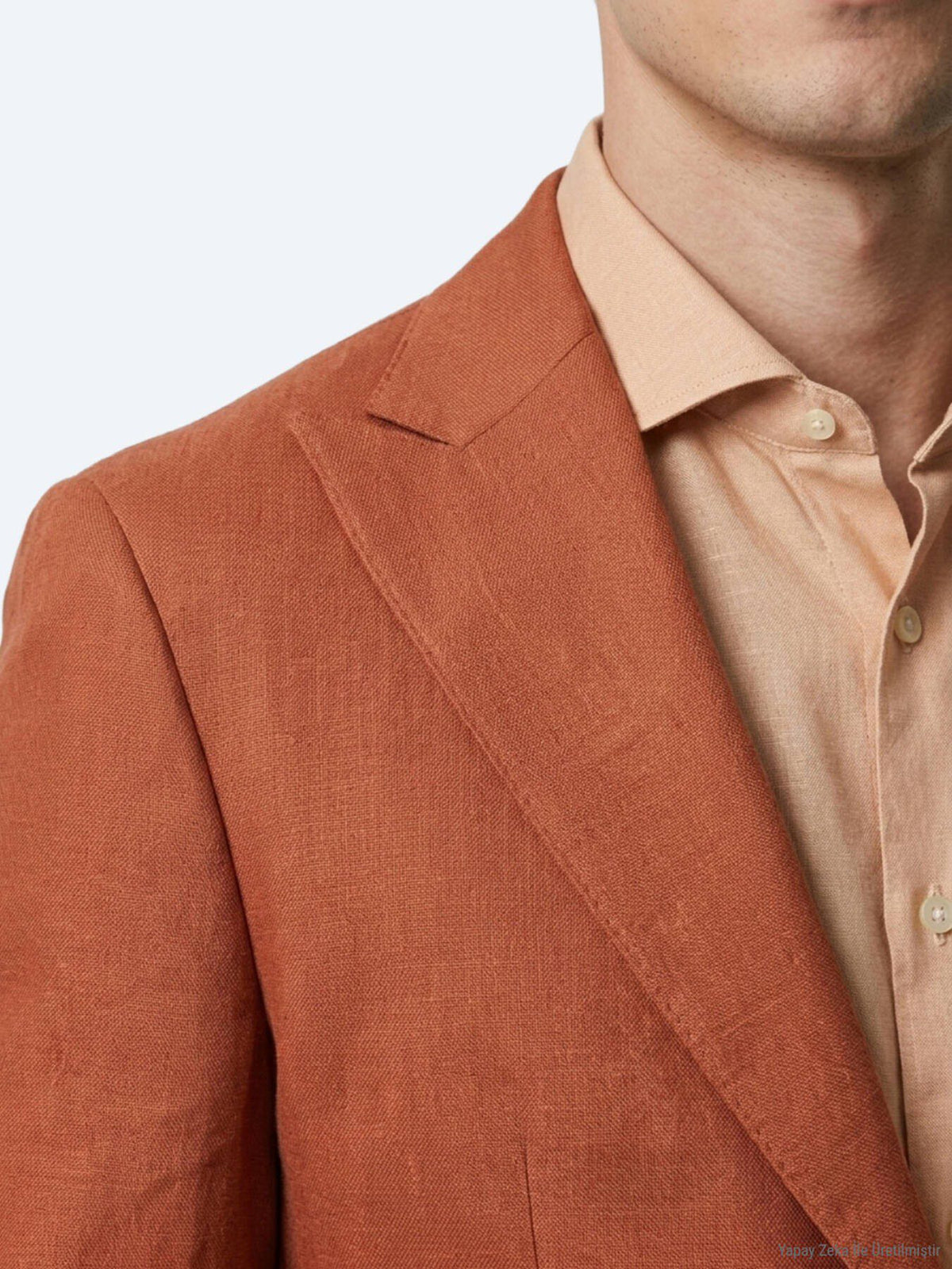 Rote Schlichte Moderne Leinenjacke