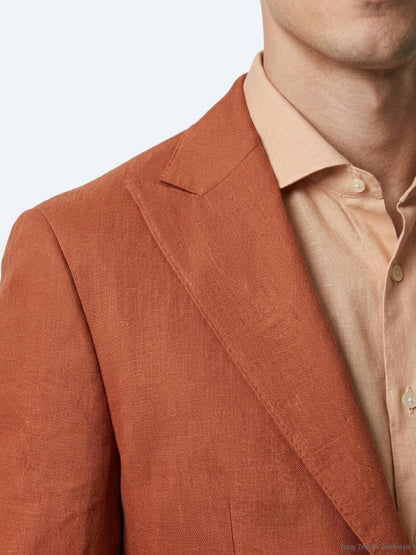 Rote Schlichte Moderne Leinenjacke