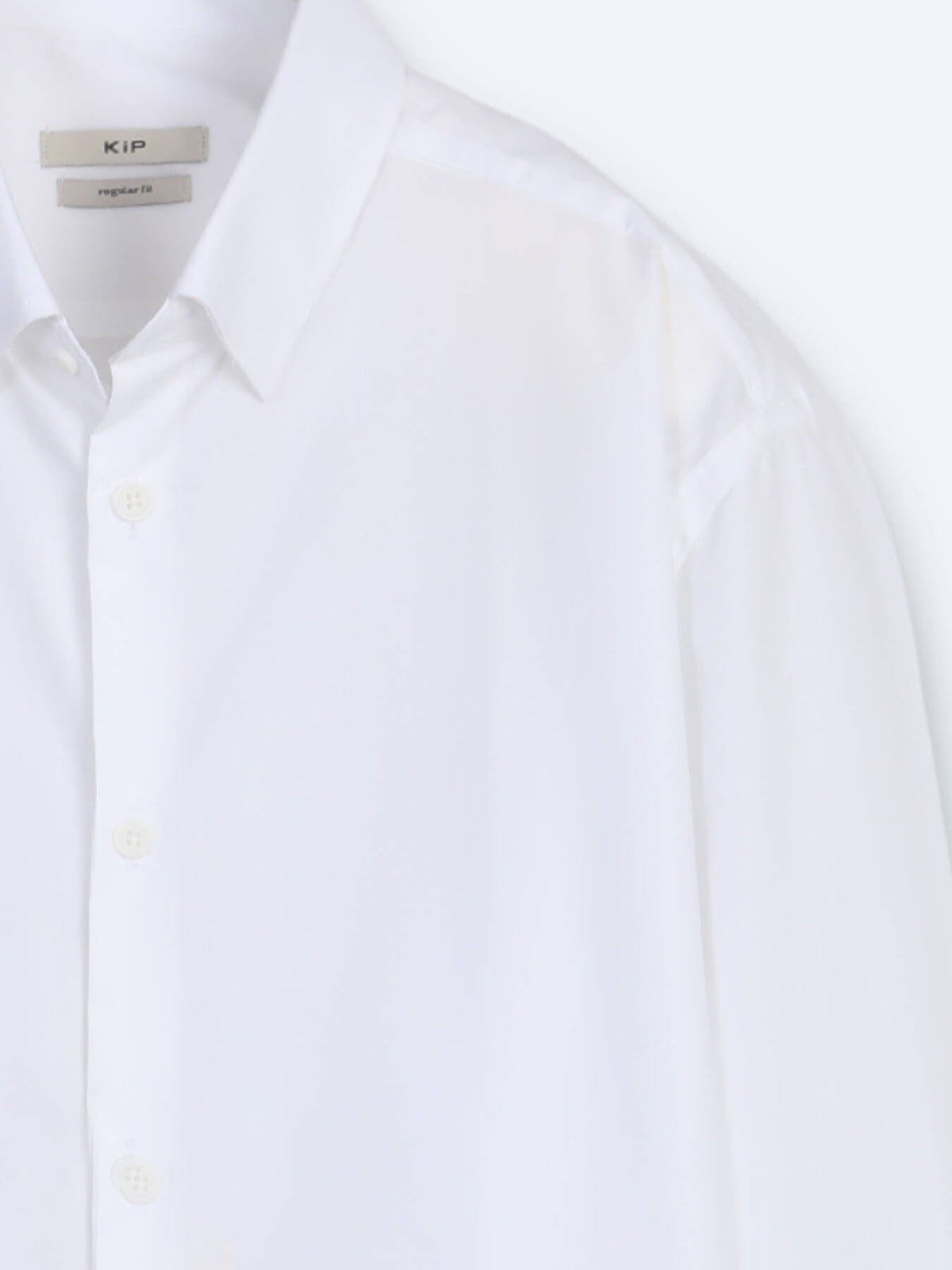 Weiß Gestreiftes Regular Fit Baumwollhemd