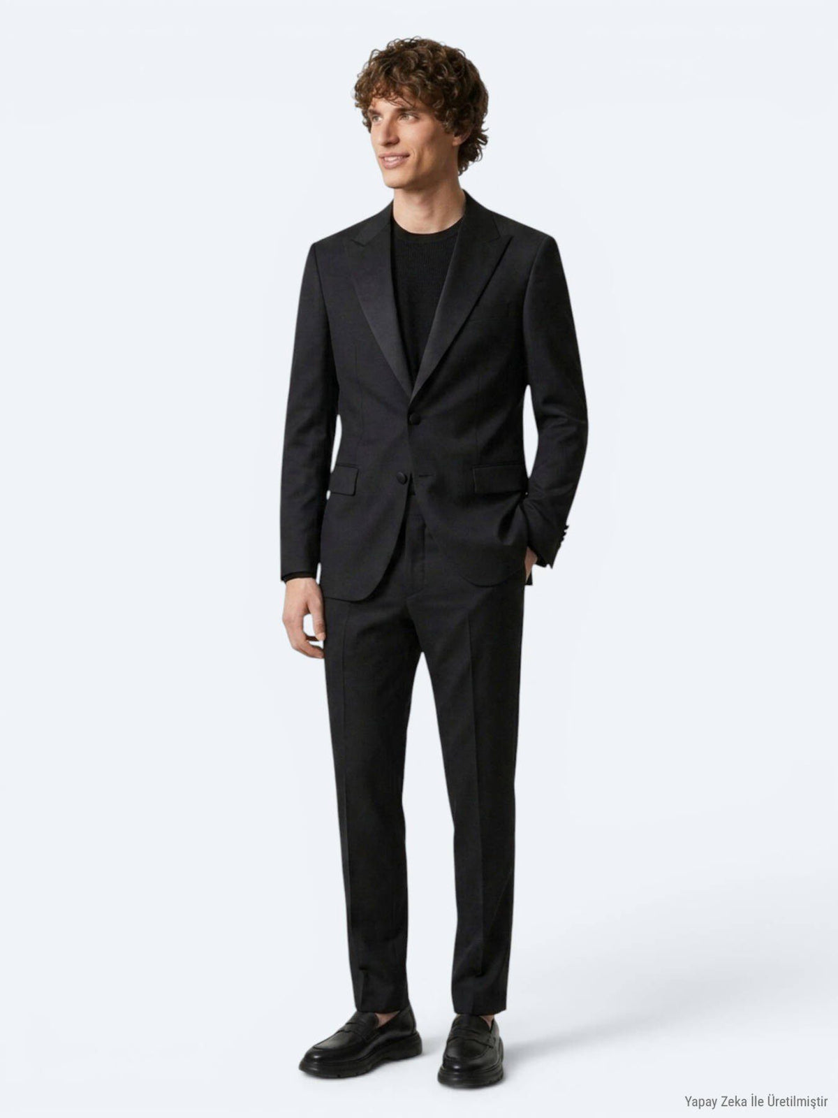 Schwarzer schlichter Slim Fit Tuxedo