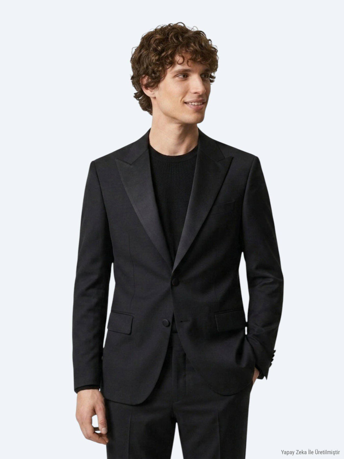 Schwarzer schlichter Slim Fit Tuxedo