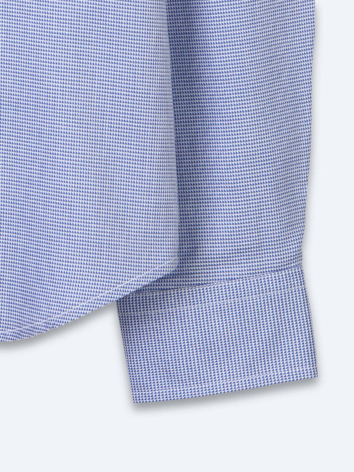 Blaues Micro Regular Fit Casual Hemd 100% Baumwolle