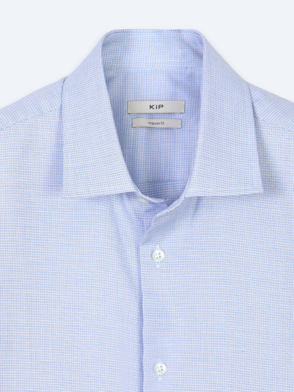 Helles Blau Micro Regular Fit Hemd 100% Baumwolle