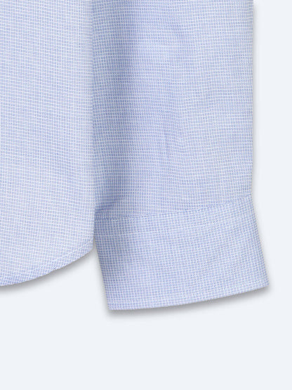 Helles Blau Micro Regular Fit Hemd 100% Baumwolle