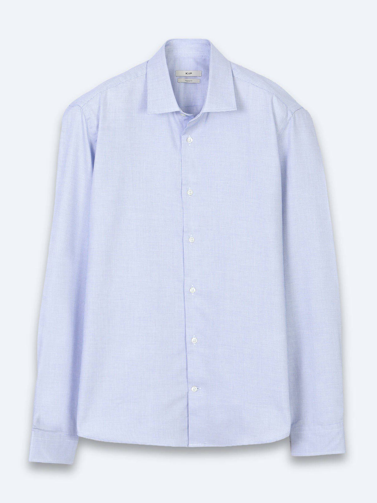 Helles Blau Micro Regular Fit Hemd 100% Baumwolle