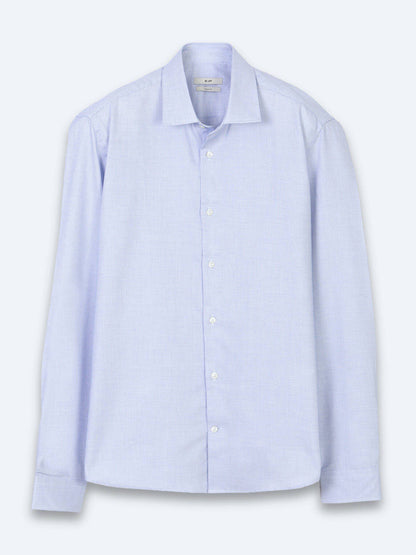 Helles Blau Micro Regular Fit Hemd 100% Baumwolle