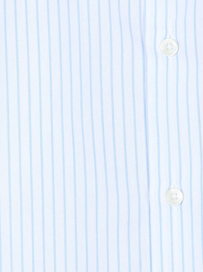 Hellblau Gestreiftes Regular Fit Casual Hemd