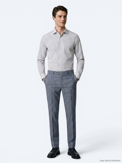 Marineblau Gestreiftes Casual Hemd