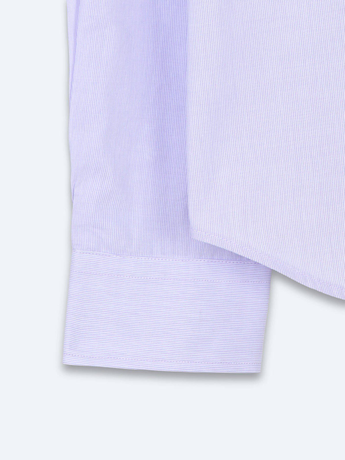 Lila Unifarben Regular Fit Baumwollhemd