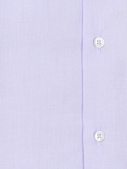 Lila Unifarben Regular Fit Baumwollhemd