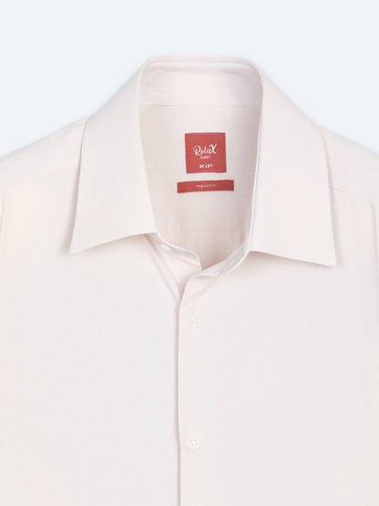 Beige Unifarben Regular Fit Strickshirt