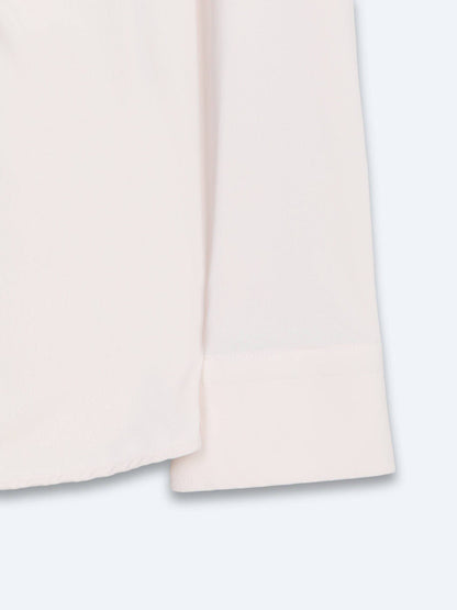 Beige Unifarben Regular Fit Strickshirt