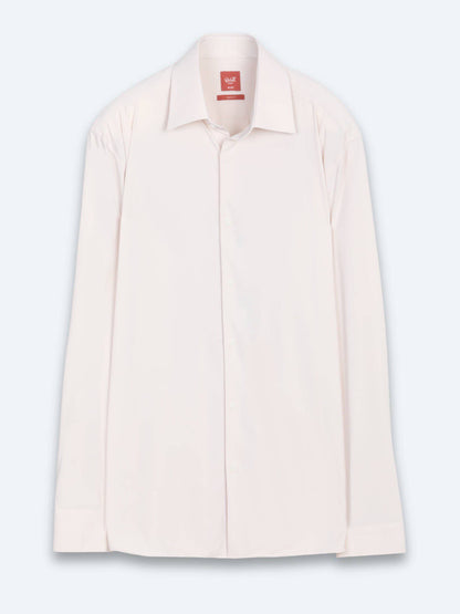 Beige Unifarben Regular Fit Strickshirt