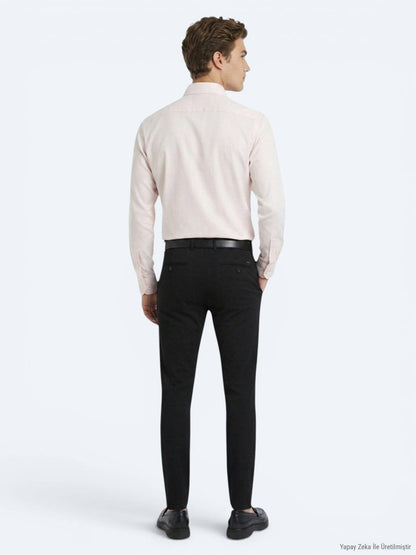 Beige Unifarben Regular Fit Strickshirt