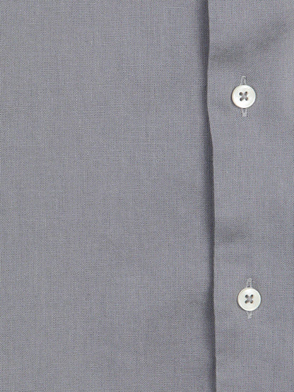 Grau Regular Fit Casual Baumwollhemd
