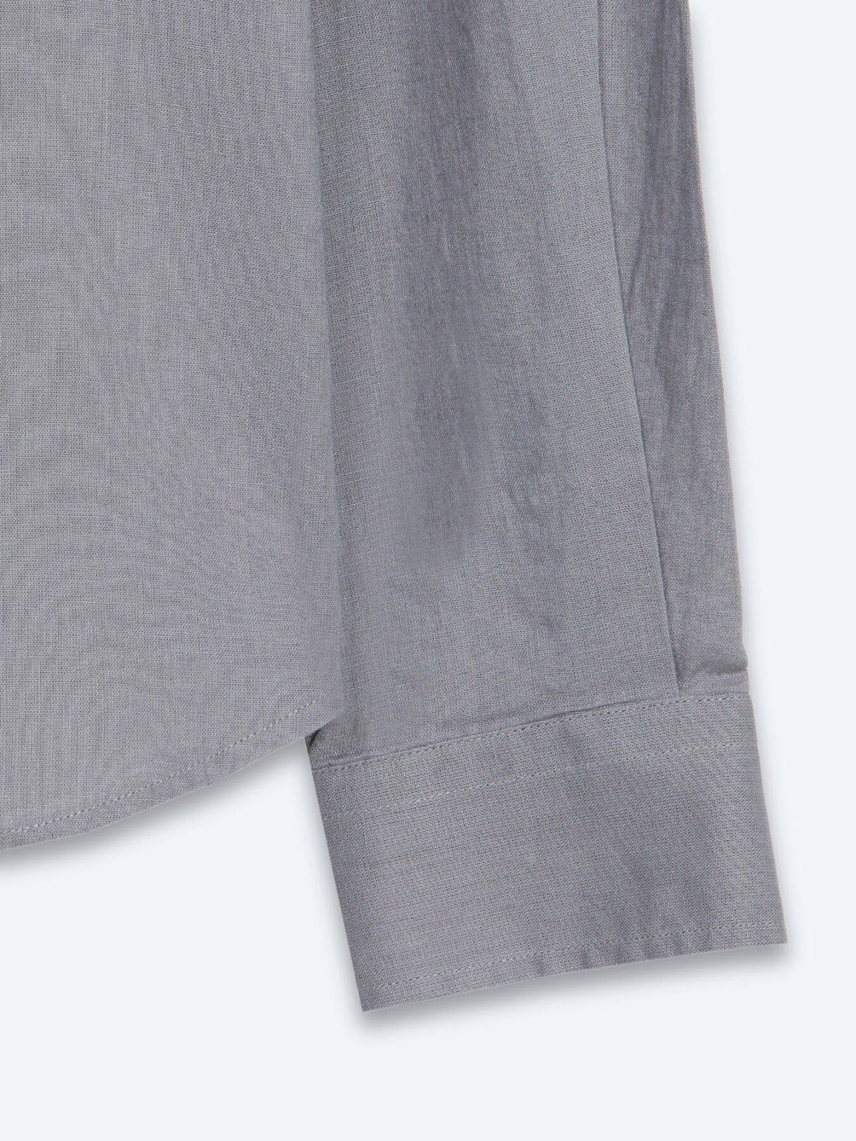 Grau Regular Fit Casual Baumwollhemd