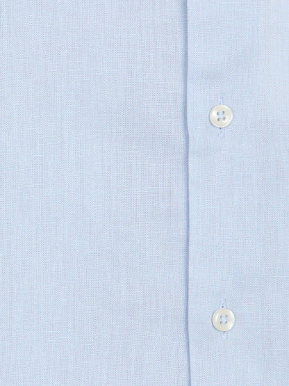 Blaues Regular Fit Casual Baumwollhemd
