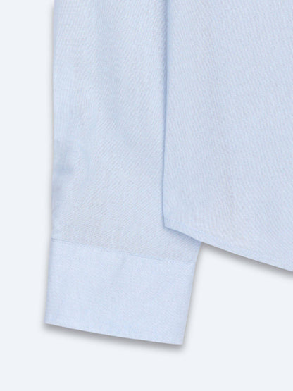 Blaues Regular Fit Casual Baumwollhemd