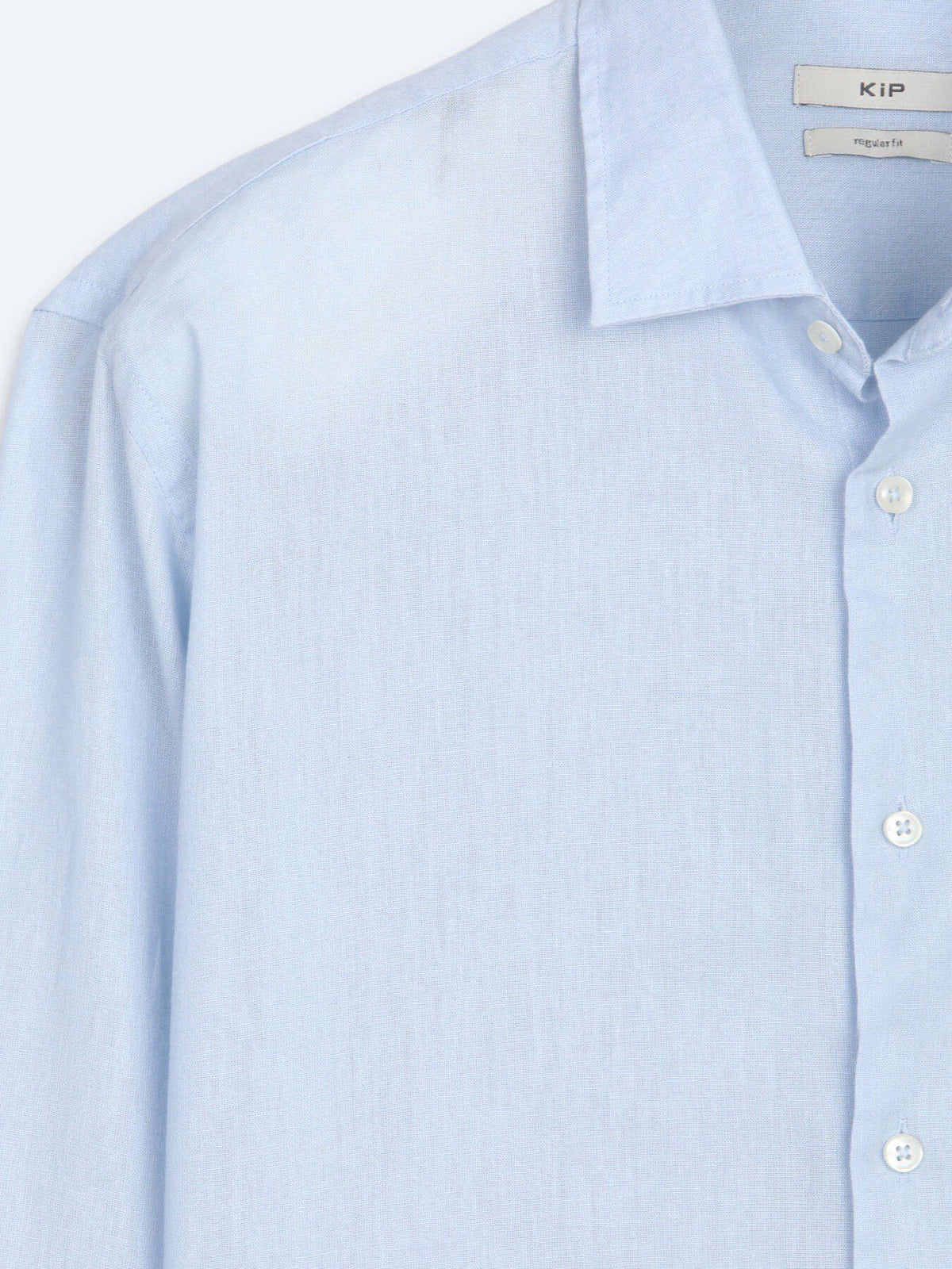 Blaues Regular Fit Casual Baumwollhemd