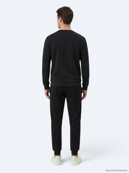 Schwarzes schlichtes Sweatshirt