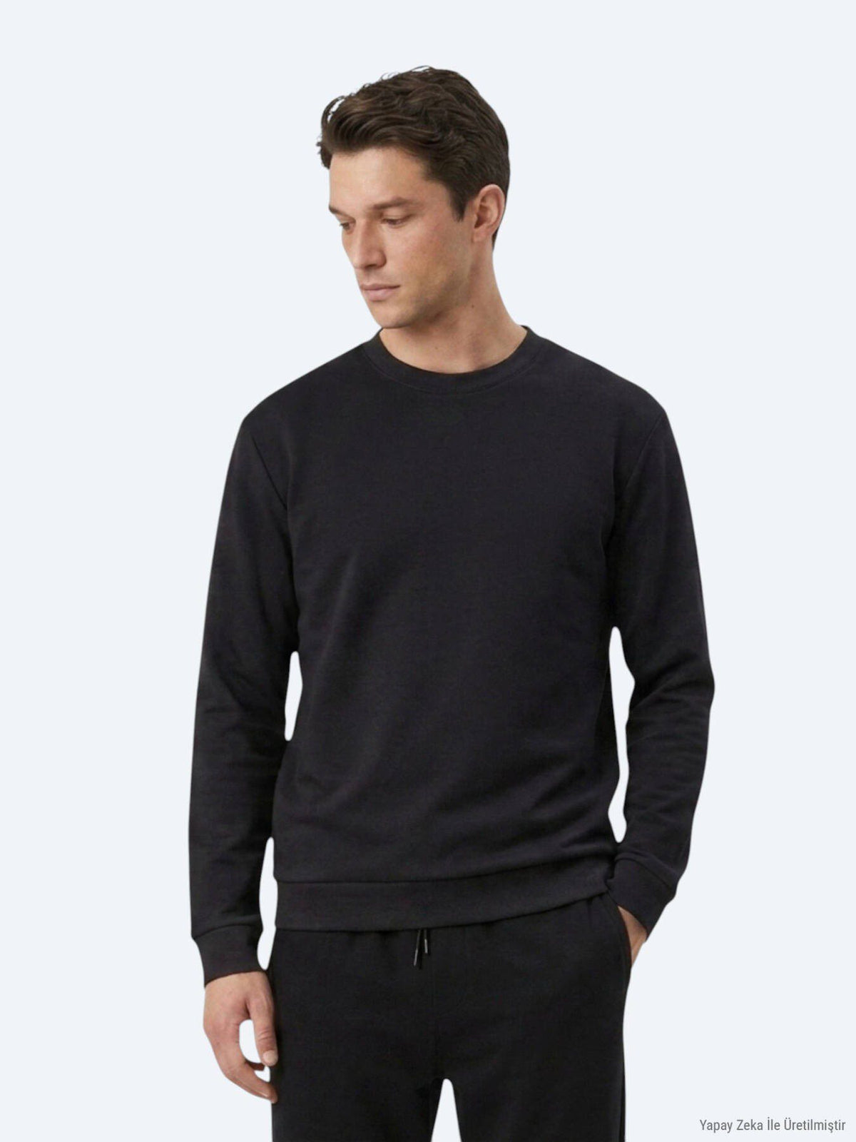 Schwarzes schlichtes Sweatshirt