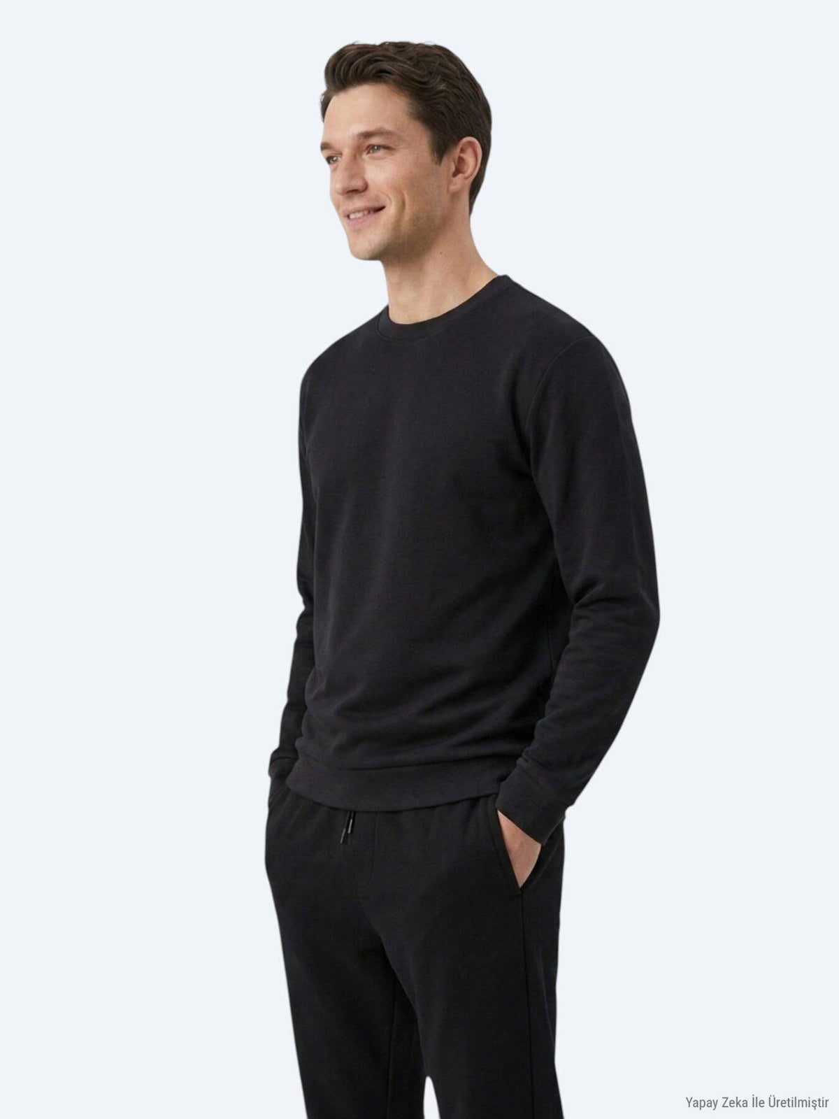Schwarzes schlichtes Sweatshirt