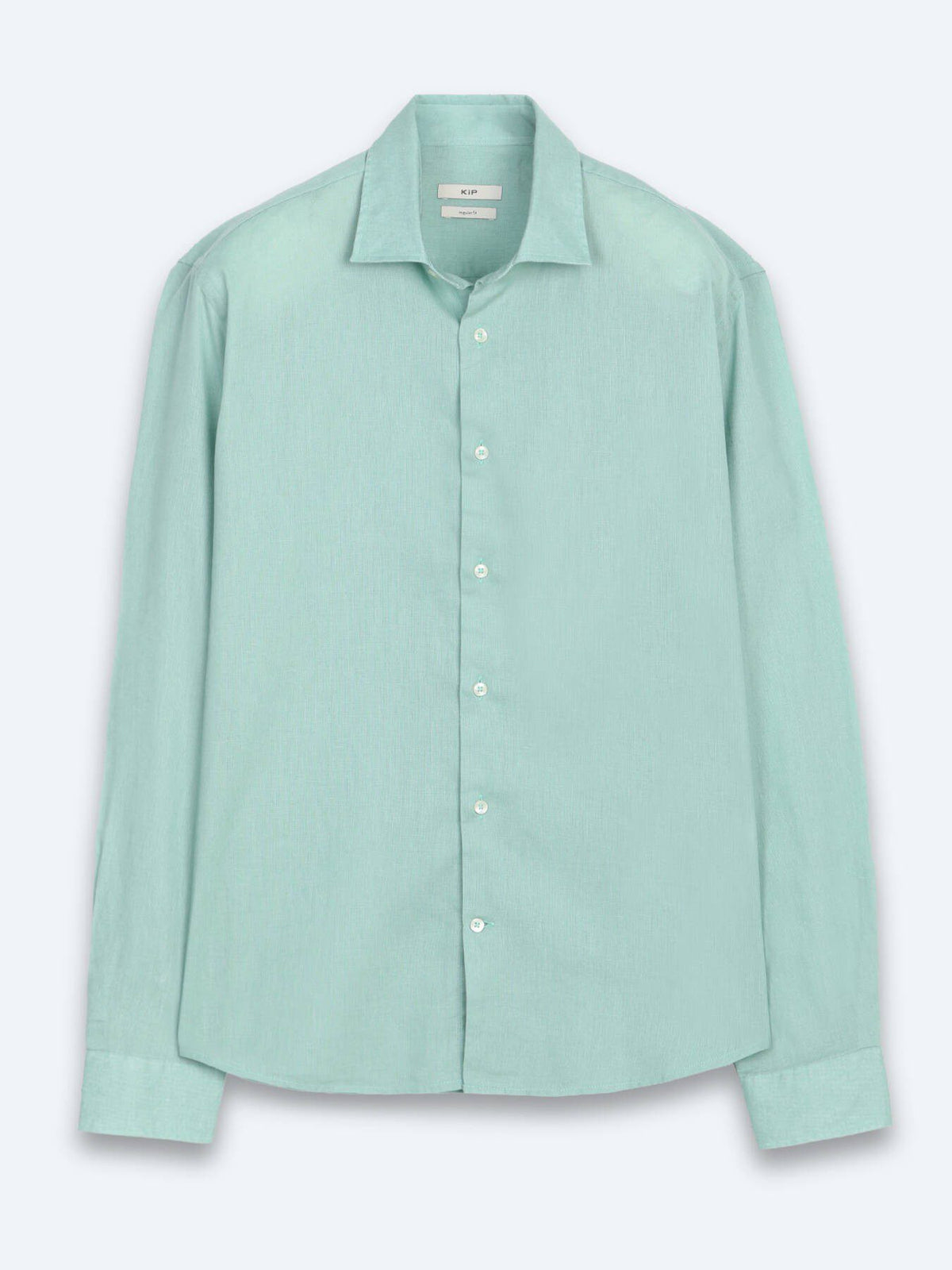 Hellgrünes Regular Fit Casual Hemd aus Baumwolle