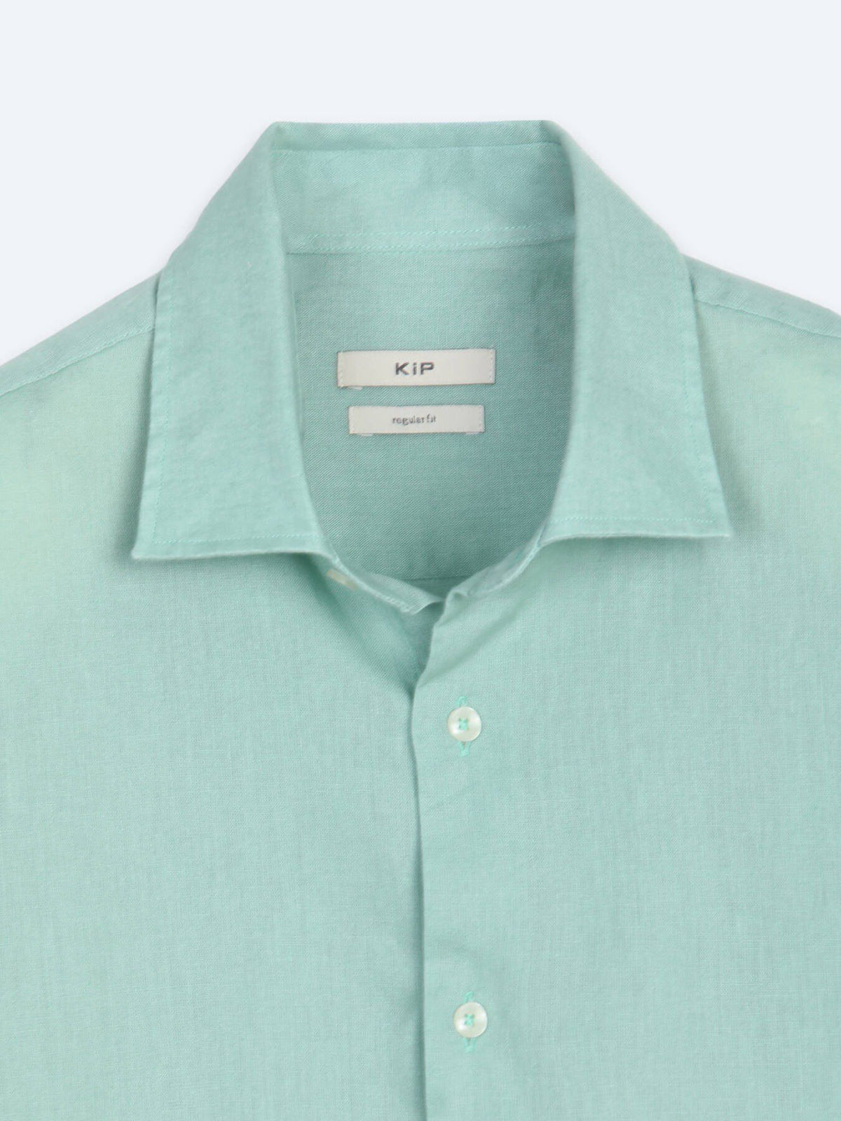 Hellgrünes Regular Fit Casual Hemd aus Baumwolle