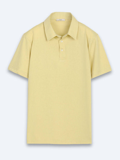 Ölgrün Unifarben Baumwollmix T-Shirt