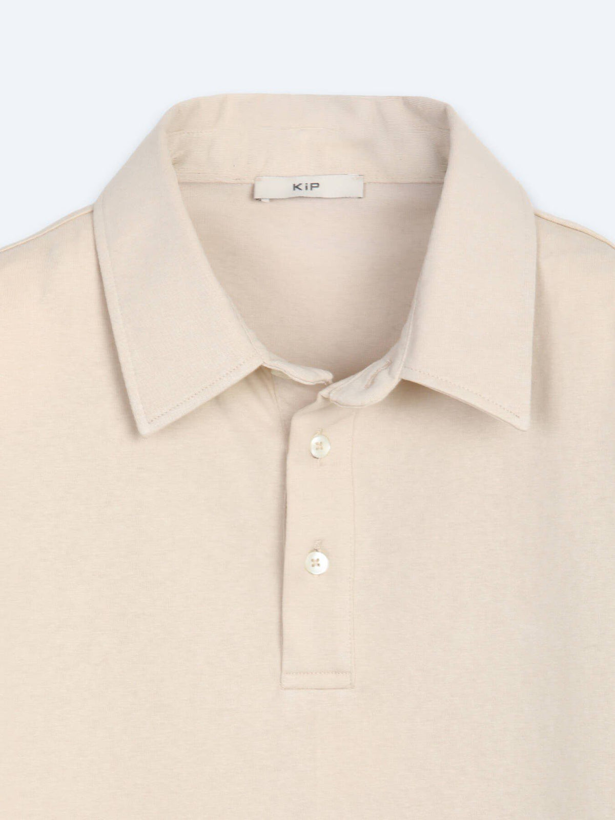 Beiges Baumwoll-Misch-T-Shirt