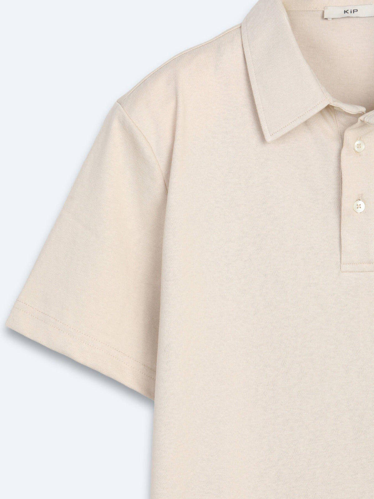 Beiges Baumwoll-Misch-T-Shirt