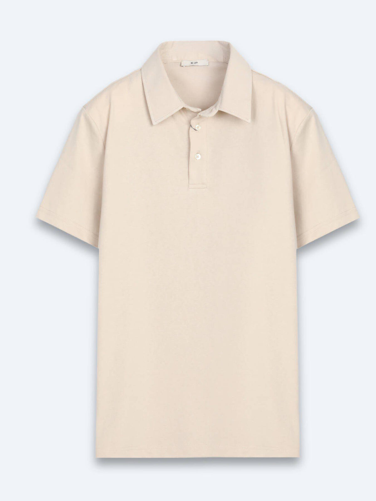 Beiges Baumwoll-Misch-T-Shirt