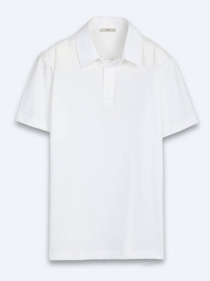 Weißes Baumwoll-Misch-T-Shirt