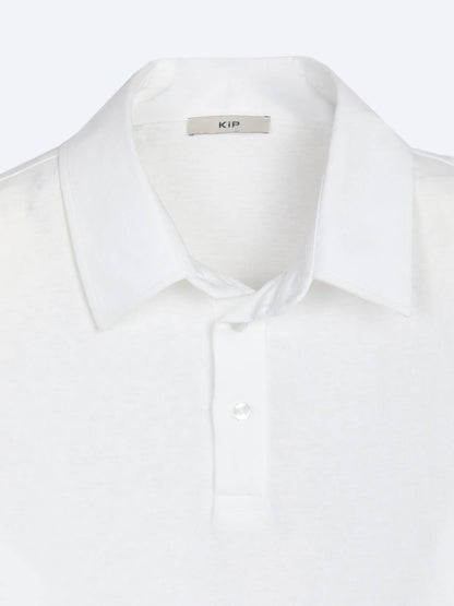Weißes Baumwoll-Misch-T-Shirt