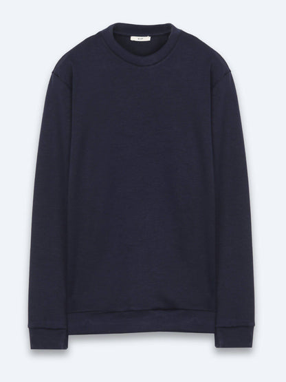 Marineblaues schlichtes Sweatshirt