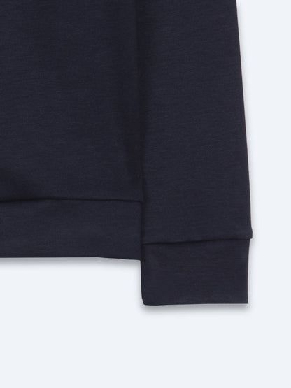 Marineblaues schlichtes Sweatshirt