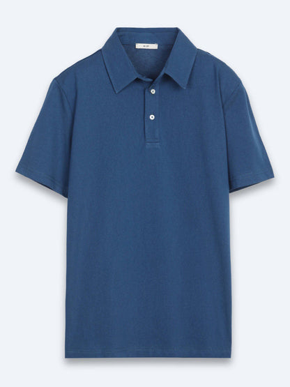 Marineblaues Baumwollmix T-Shirt