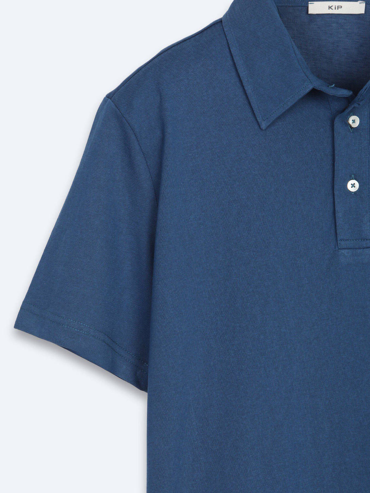 Marineblaues Baumwollmix T-Shirt